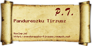 Pandureszku Tirzusz névjegykártya